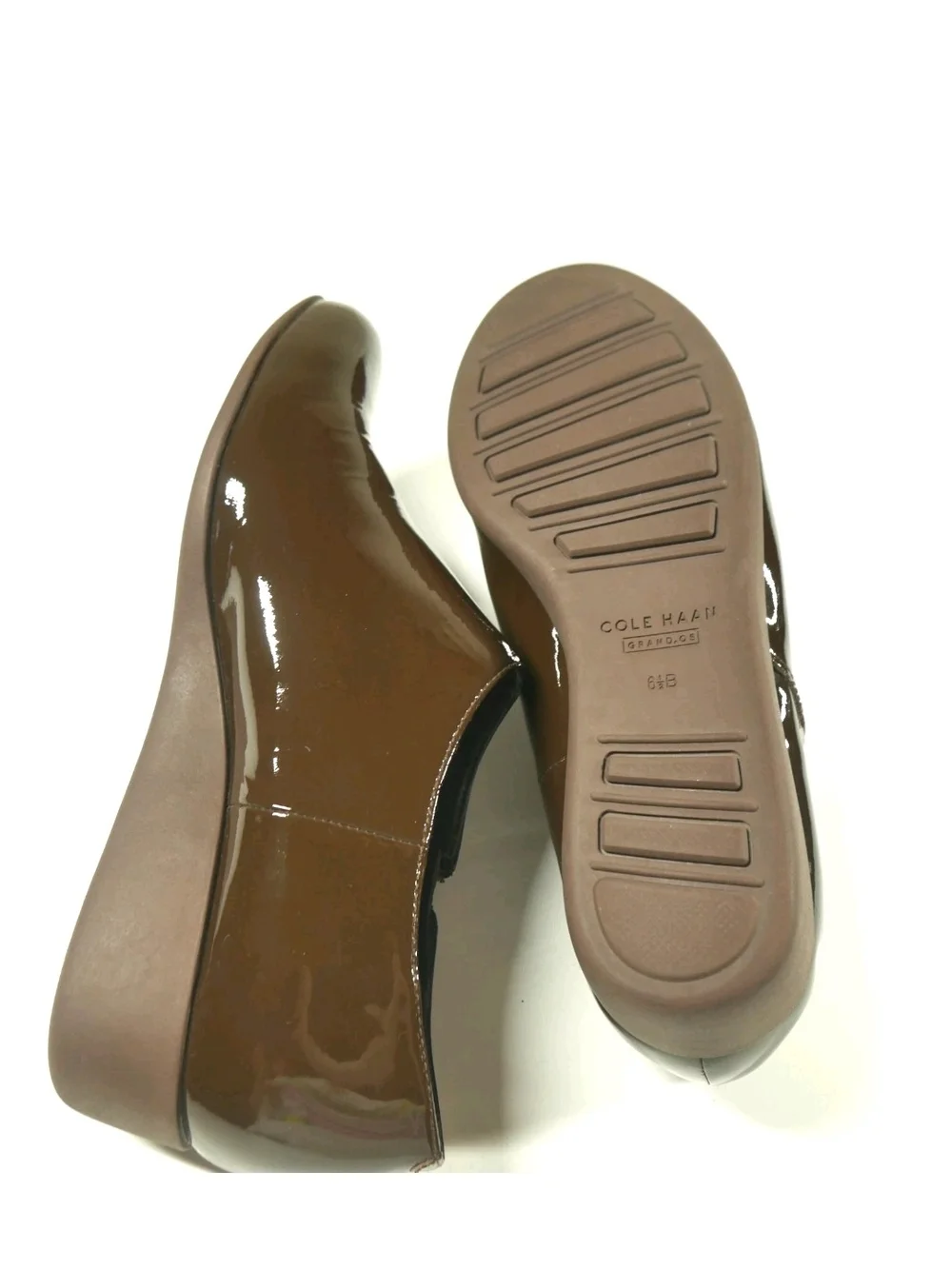 Cole Haan Women's Callie Waterproof Brown Patent Boot Shoes sz 6.5